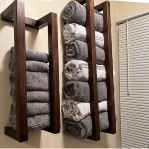 Rustik Ahşap Havlu Askısı